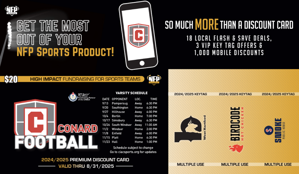 2024 Conard Football Premium Discount Card – NFP Brands