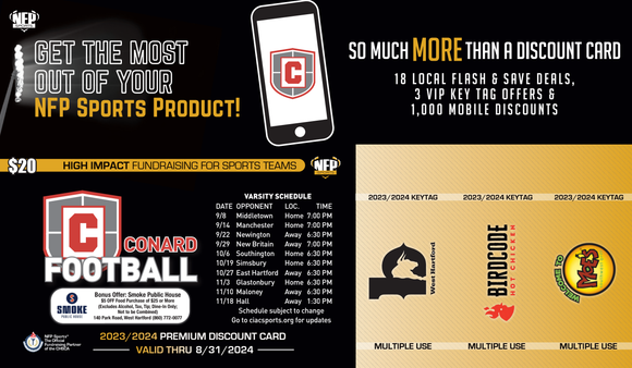Conard Football Premium Discount Card 2023