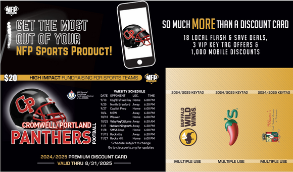 2024 Cromwell-Portland Panthers Football Premium Discount Card