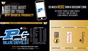 2024 Plainville Blue Devils Football Premium Discount Card