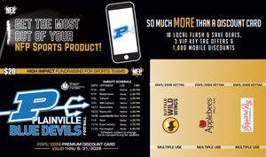 2025 Plainville Blue Devils Football Premium Discount Card