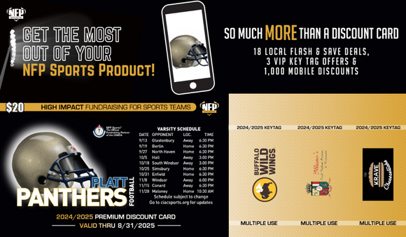 2024 Platt Panthers Football Premium Discount Card