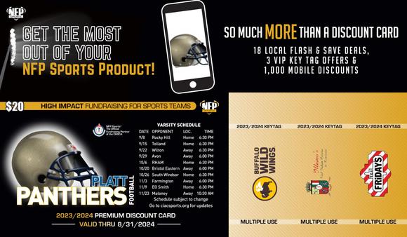 Platt Panthers Football Premium Discount Card 2023
