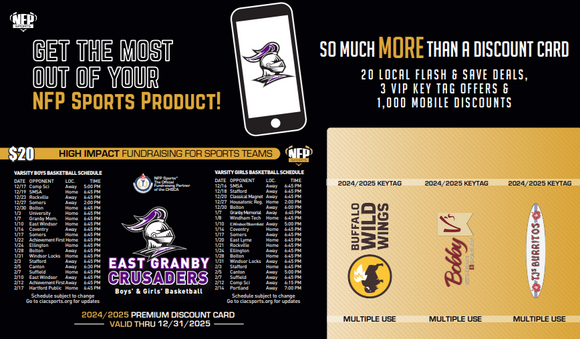 2024 East Granby Girls' Basketball Premium Discount Card