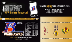 2023 Bloomfield Warhawks Football Premium Discount Card