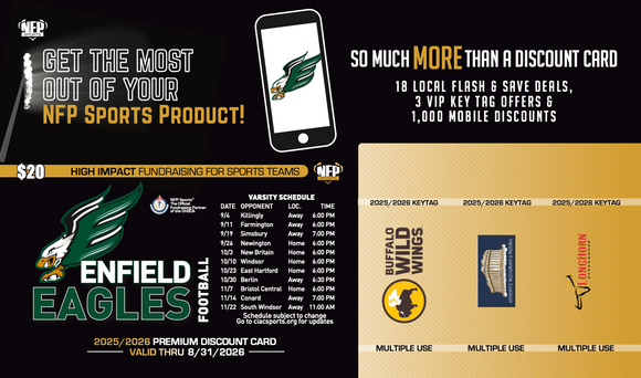 2025 Enfield Eagles Football Premium Discount Card