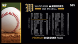 2026 Wantagh Warriors Baseball Premium Discount Pack
